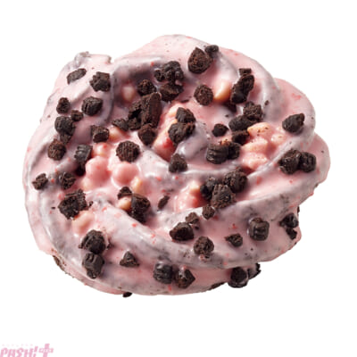 ピンクなブラックサンダー-クッキードーナツ（いちご）