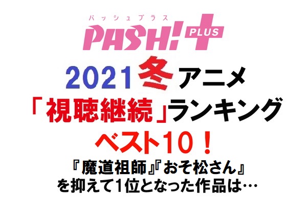 21冬アニメ 視聴継続決定 ランキング発表 魔道祖師 おそ松さん を抑えて1位になったのは 監督の パッション 光るあの作品 Pash Pluspash Plus