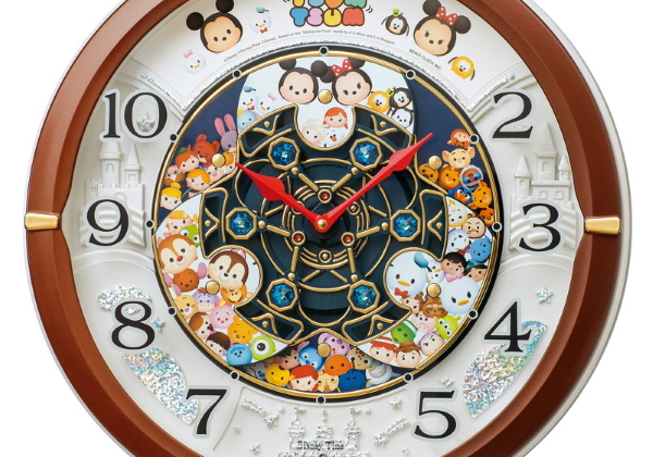 ディズニー ツムツム』からくり掛時計が登場。キャラクターたちが