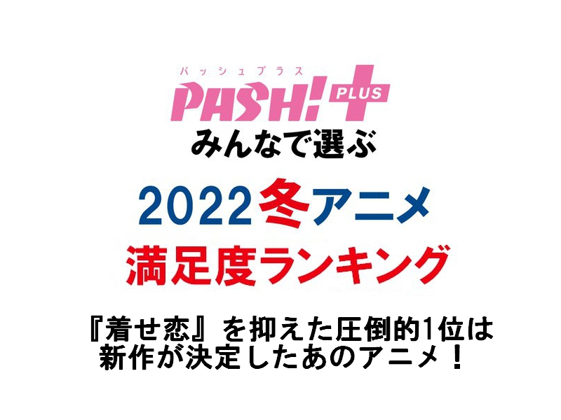 冬アニメ満足度ランキング発表 着せ恋 を抑えた圧倒的1位は新作が決定したあのアニメ Pash Pluspash Plus