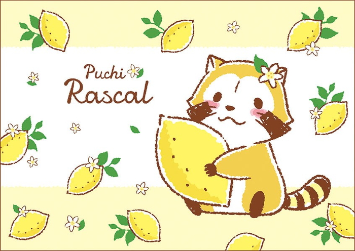ラスカルがクレヨン風タッチのレモンデザインなイラストに Pash Pluspash Plus