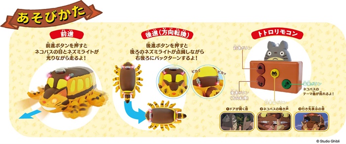 となりのトトロ トトロのリモコンでネコバスがびゅんびゅん走る ネコバスのテーマや鳴き声収録のおもちゃ登場 Pash Plus