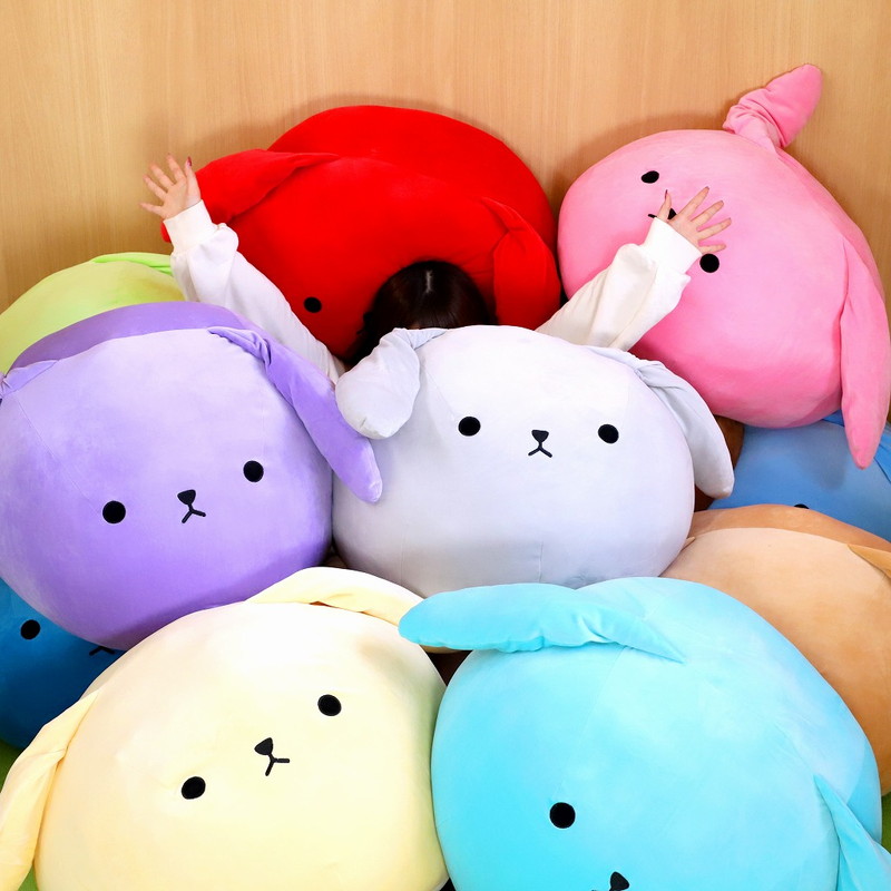 ツキウサ まん ビッグクッションが受注開始 ふっくらもちもちの感触に癒されよう Pash Plus