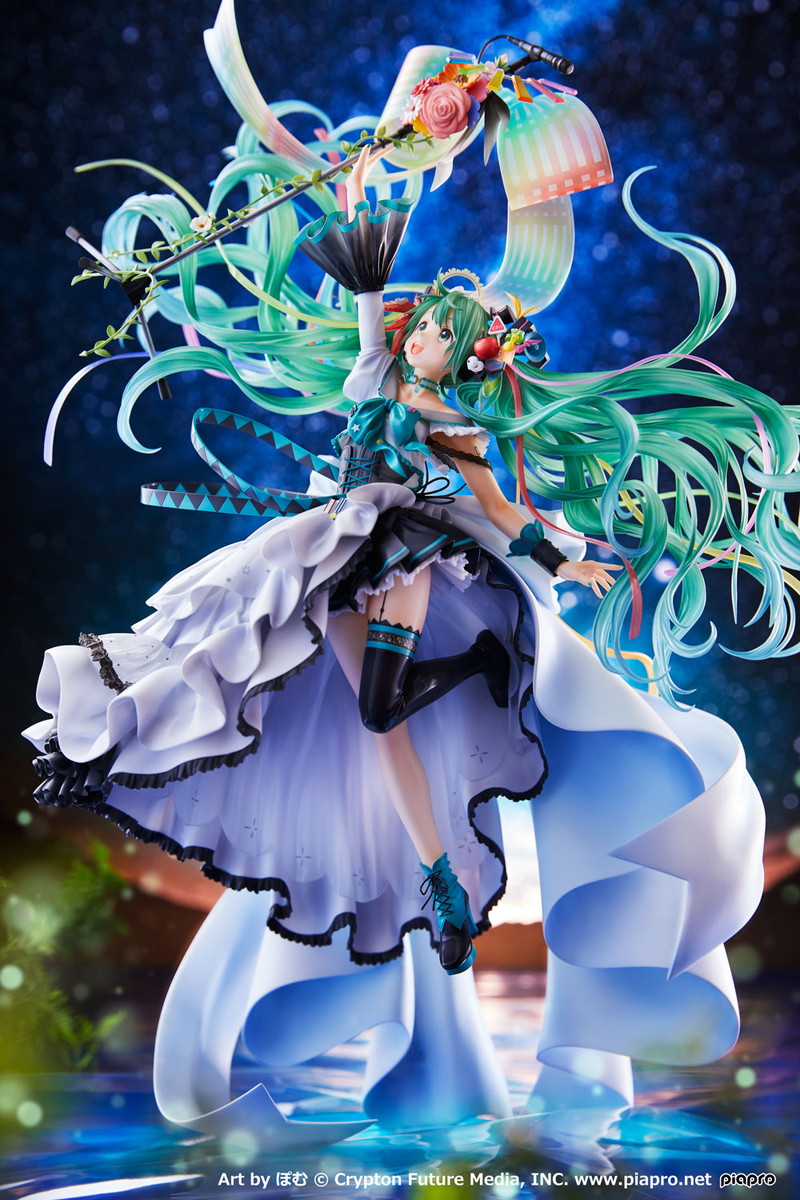 ふわりと舞う髪の毛や色彩が美しい 初音ミク イラストコンテスト 大賞作品がフィギュアに Pash Plus