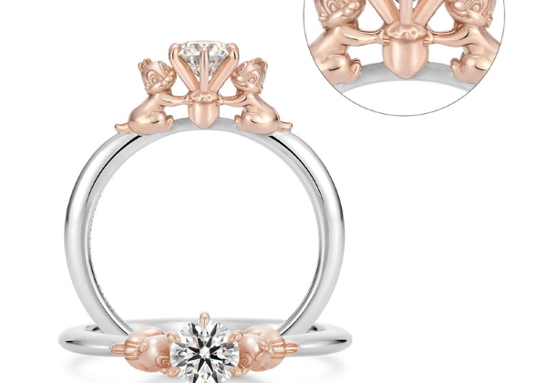 チップ デールの婚約 結婚指輪が発売 どんぐりデザインの台座や笑顔のふたりがキュート Pash Plus